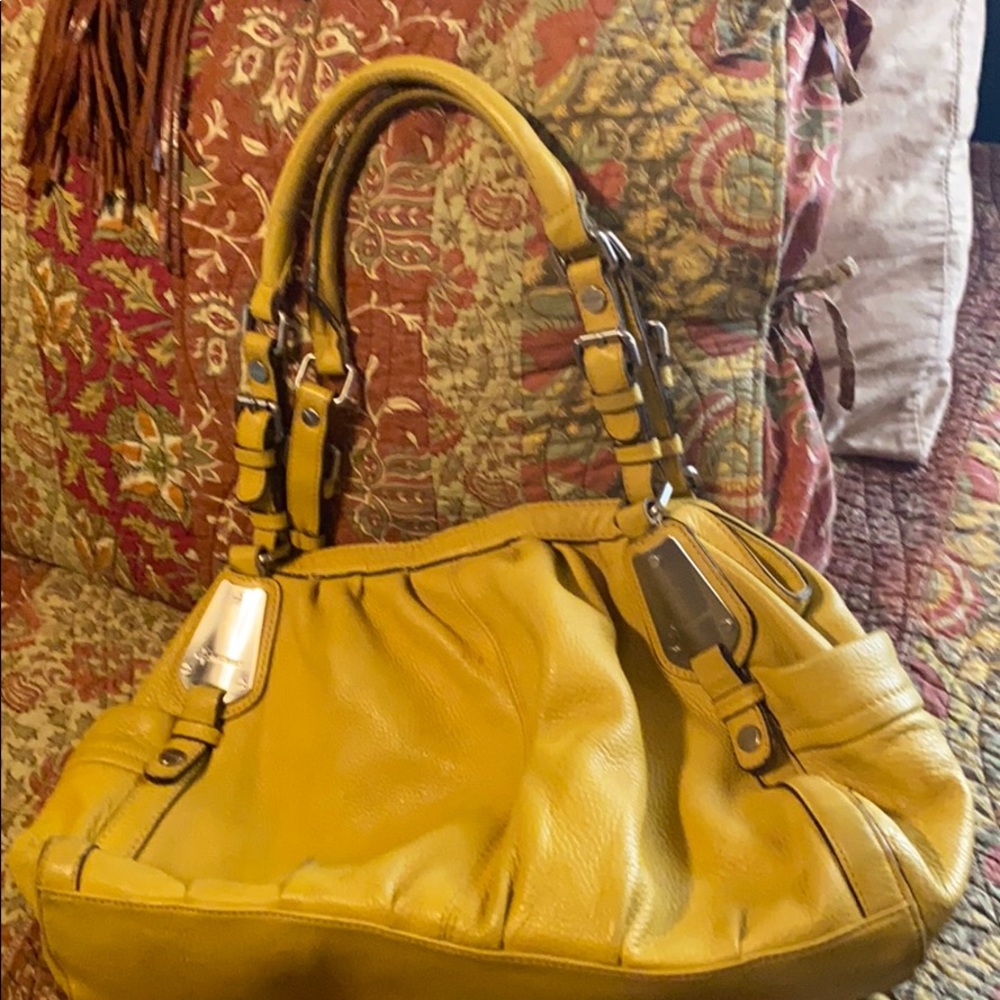 Yellow B Makowsky Hobo purse
